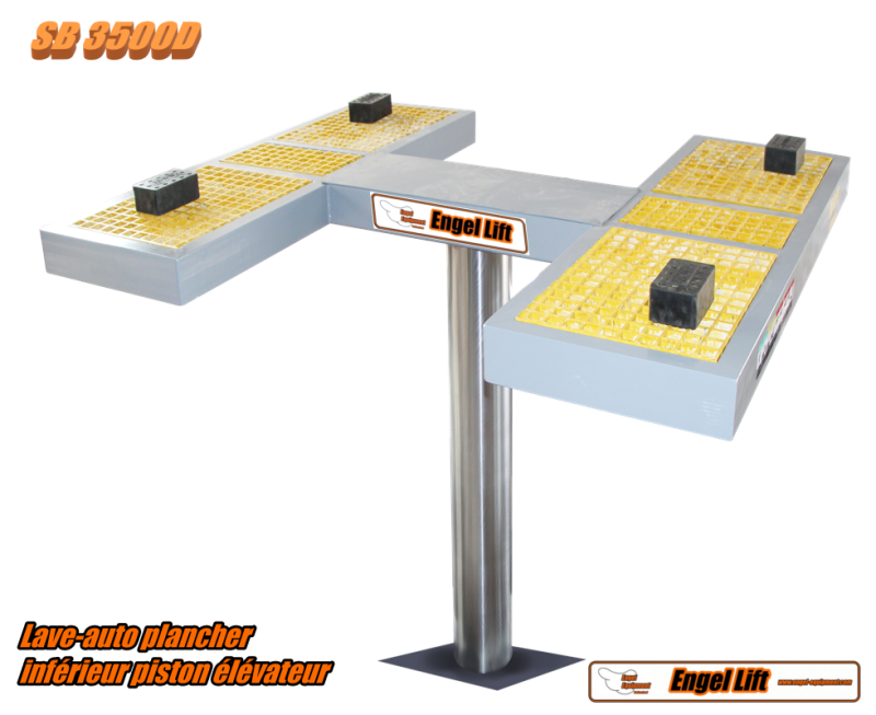 Engellift SB-3500 D ; Ponts élévateurs PREMIUM à 1 vérin pour lavage de voiture :-2