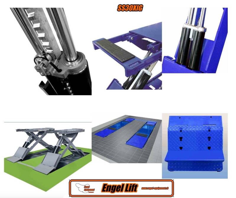 Engellift SS-30XIG ; Pont élévateur à ciseaux avec plate-forme courte (3.000kg.) encastré dans le sol-5