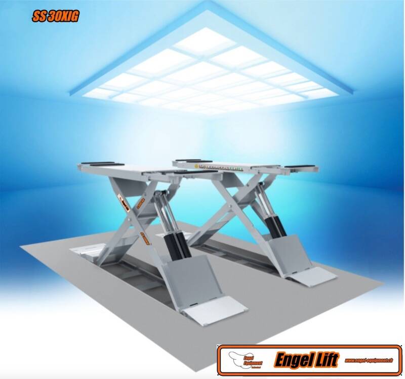 Engellift SS-30XIG ; Pont élévateur à ciseaux avec plate-forme courte (3.000kg.) encastré dans le sol
