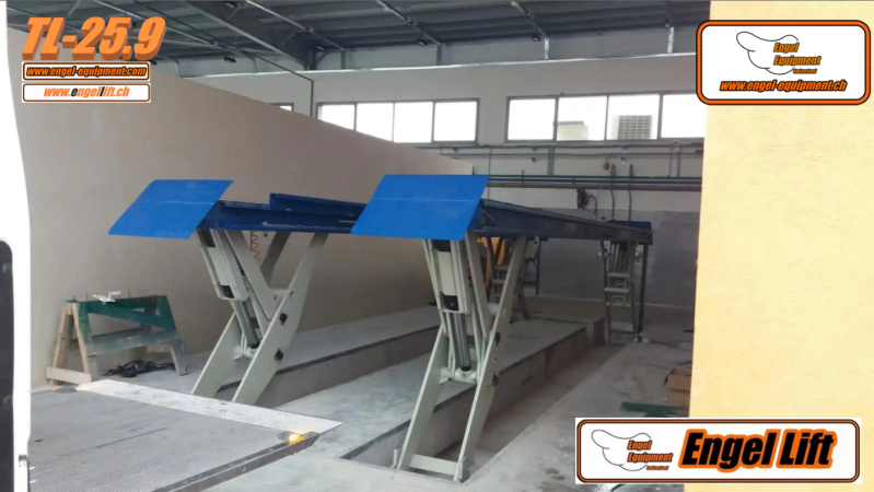 Engellift TL-25.9: Plate-forme élévatrice semi-ciseaux pour véhicules utilitaires avec plate-forme de 9 mètres de long. -25.000 kg-4
