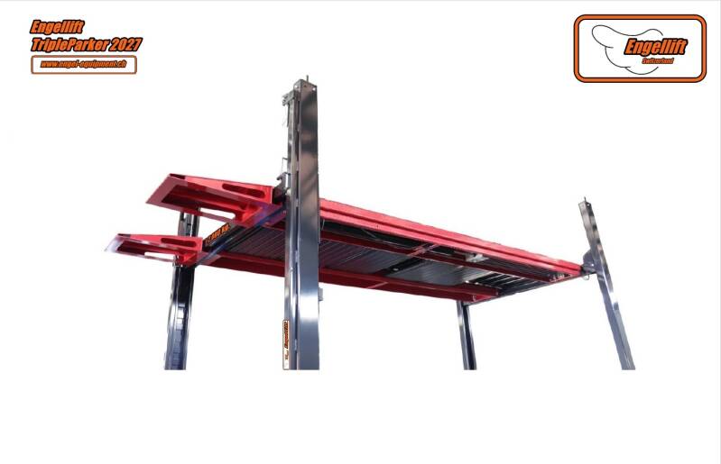 ENGEL-TRIPLEPARKER 2027;  4-SÄULEN TRIPLE PARKHEBEBÜHNE (1X 2.000KG -& 1X 2.700KG.) -D3