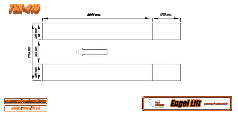 Engellift TSX-410 Bauzeichnung