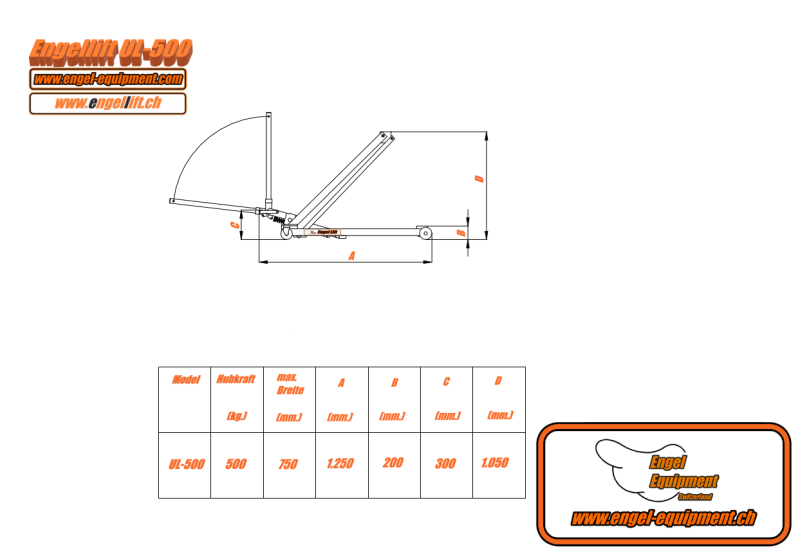 Engellift UL-500:Outlining