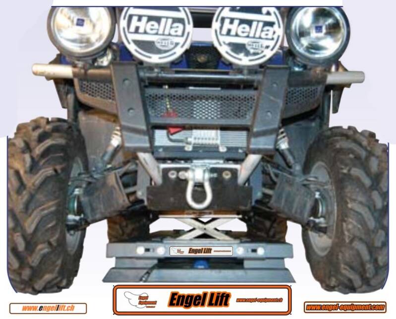 Engellift UTV-1000:Vue de face au sol