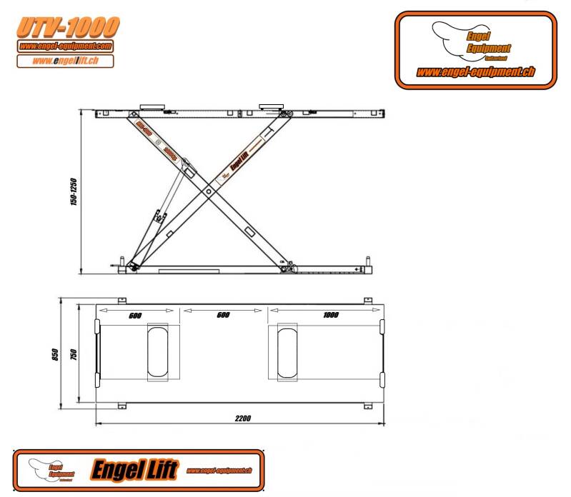 Engellift UTV-1000:Zeichung