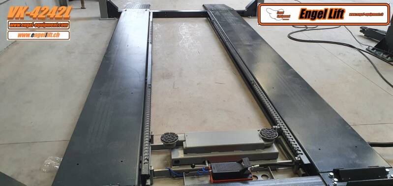 Engellift VK-4242L mit Achsabheber, LED Beleuchtung und Abdeckungung schütz verblechung