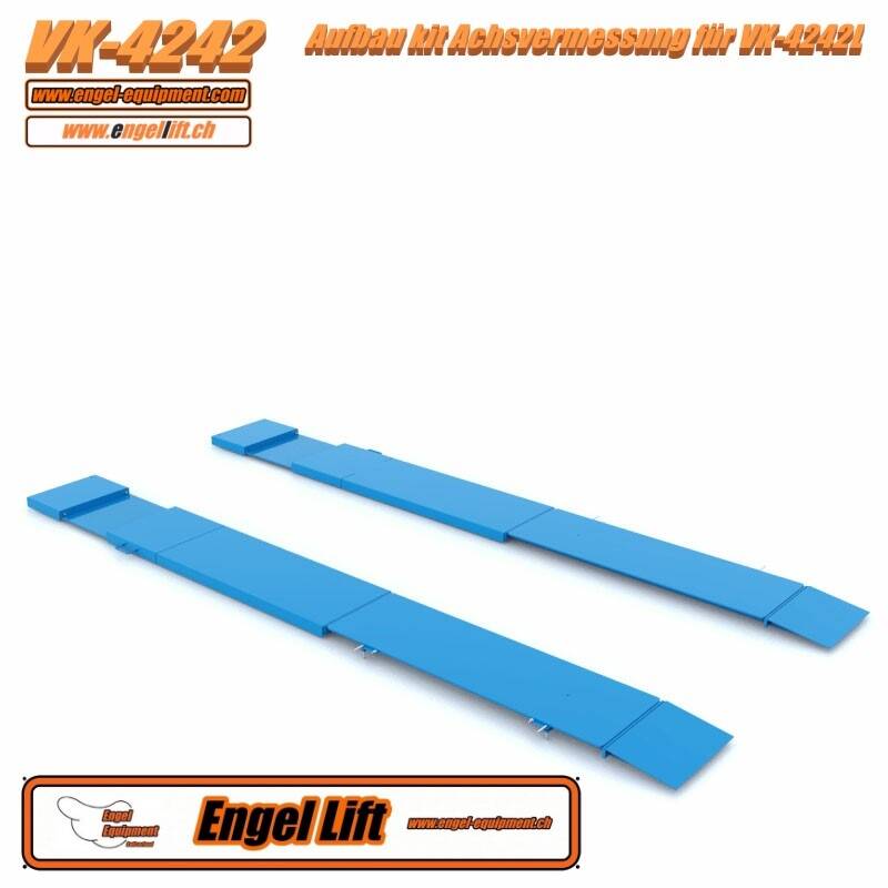 VK-4242L ; ÉLÉVATEUR À 4 COLONNES 4.200 KG. Ponts élévateurs à 4 colonnes avec chemins de roulement lisses, VK-4242 Kit de géométrie de direction