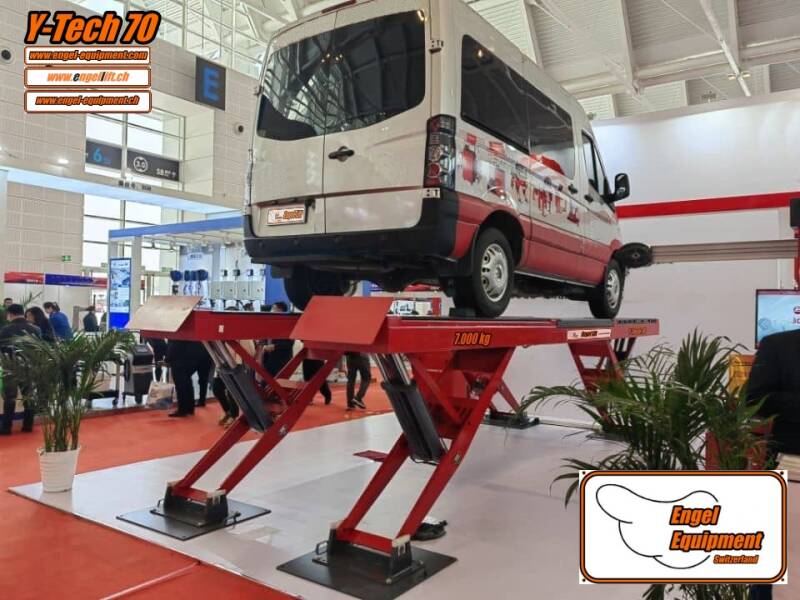 ENGELLIFT Y-TECH 65 ; pont élévateur à simple ciseaux Y-Tech, pont élévateur à semi-ciseaux -6.500 kg, Système de levage de roue libre avec mesure de l'essieu -4.000 kg-2