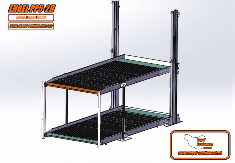 ENGEL PP5-5H ; SOUS-SOL ÉLÉVATEUR DE PARKING, ASCENSEUR DE PARKING SOUTERRAIN. (HYDRAULIQUE) (3)