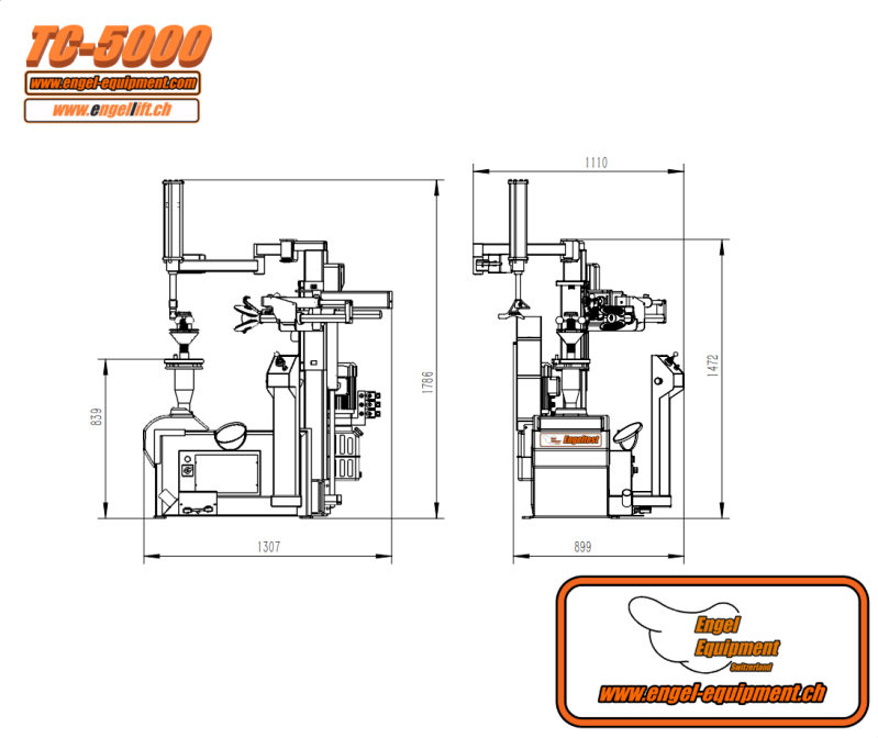 Engel-Equipment TC-5000 Abmessungen