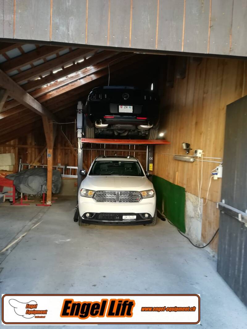 ETS-1127;  ENGELLIFT 2-SÄULEN PARKHEBEBÜHNE  -Schägdach