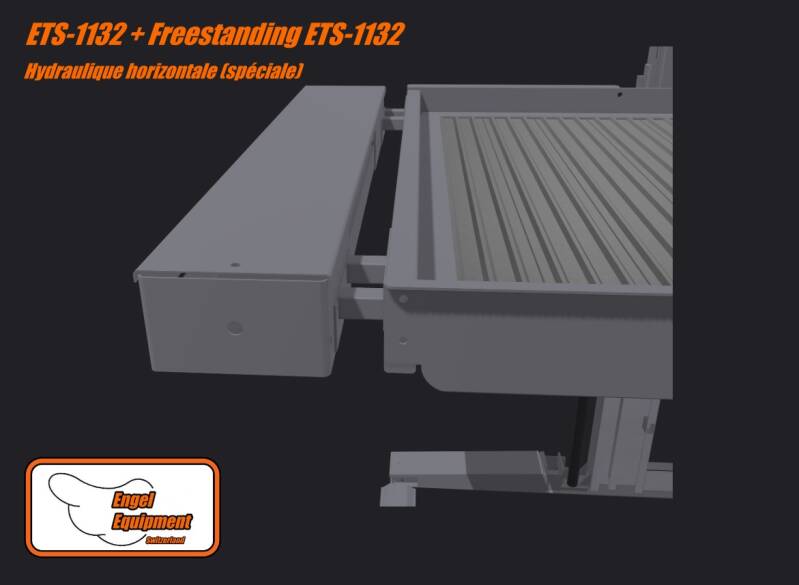 ETS-1132 FREESTANDING  Zweisäulen Parkhebebühnen OHNE Bodenverankerung: -Fronthydraulik