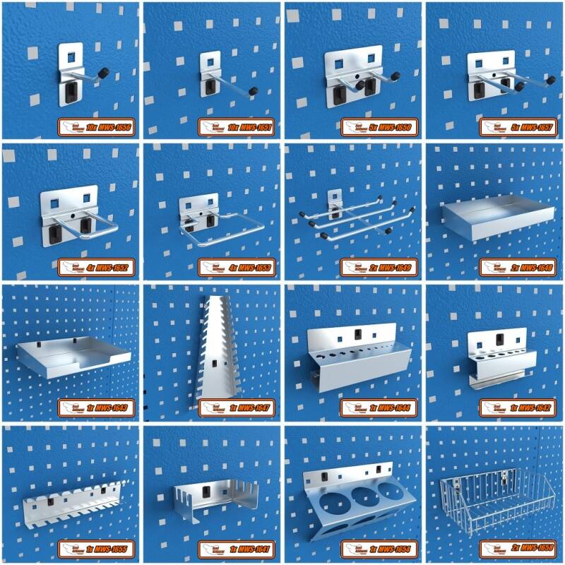 MWS-1682 56 Tlg Haken & Halter Sortiment