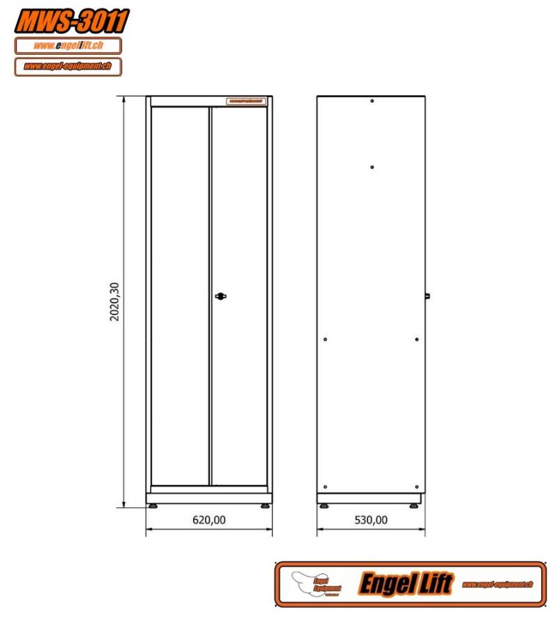 MWS-3011 Hochschrank, 2-türig (3) 
