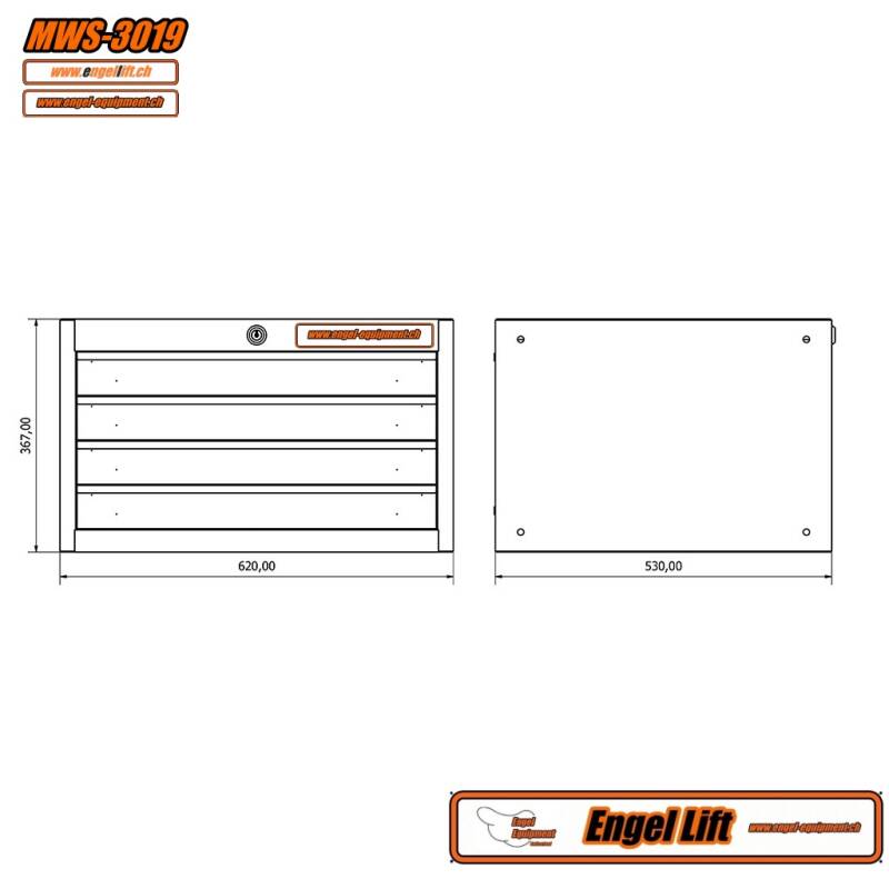 MWS-3019   4-SCHUBLADEN MITTENSCHRANK (3)