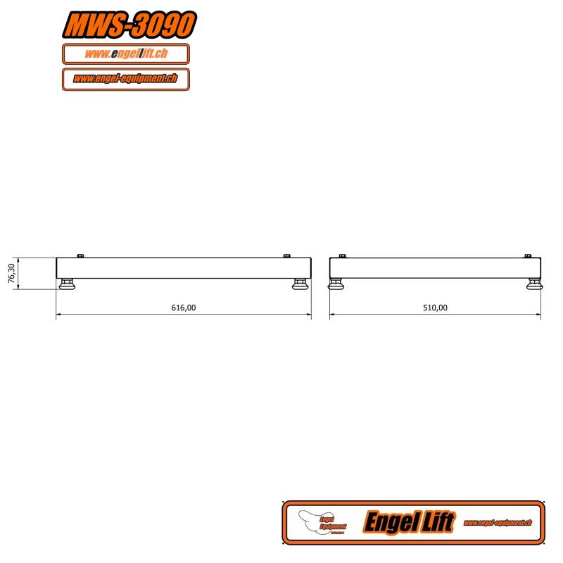 MWS-3090   NIVELLIER-BASISBODENRAHMEN, MIT M12 KUGELGELENK STELLFÜSSEN  (3)