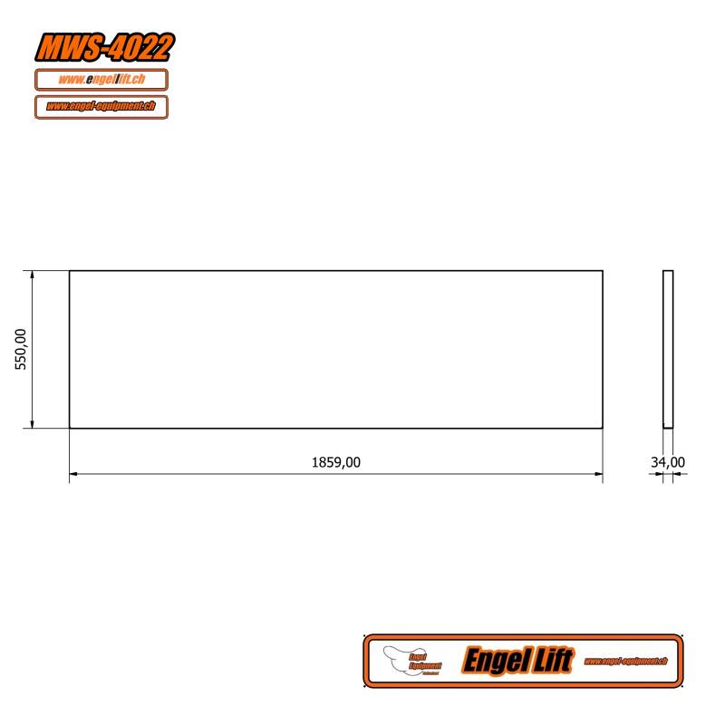 MWS-4022   ROSTFREISTAHL ARBEITSPLATTE, L=1860MM (3)