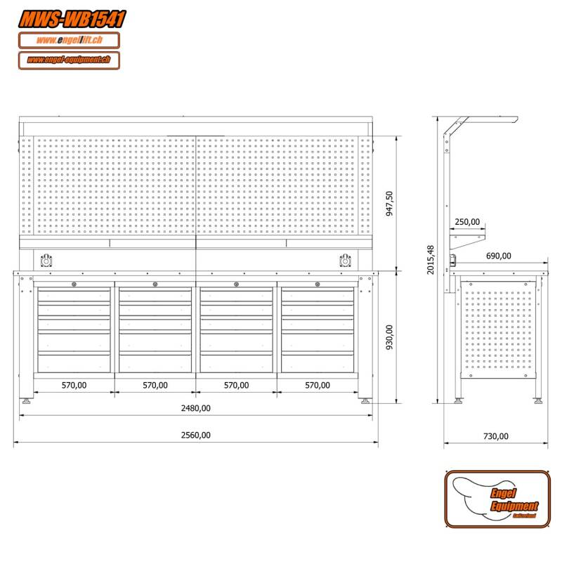MWS-WB1559     WERKBANK ZUSAMMENSETZUNG-Zeichnung