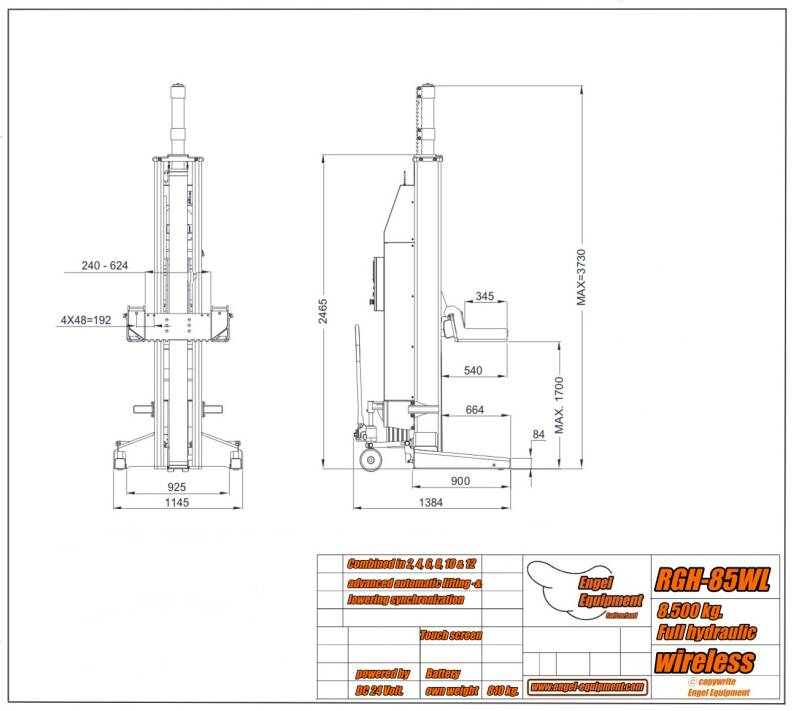 Engellift RGH-85WL Zeichnung