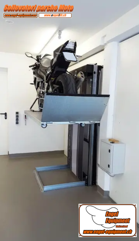 ENGELLIFT SOLLEVATORI PARCHE MOTO ; ÉLÉVATEUR DE PARKING POUR MOTO.(7)