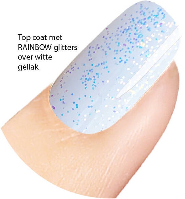 Top Class Rainbow Glitters 15ml - no wipe