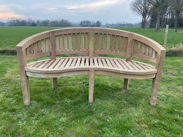 Bananenbank teakhout 150cm