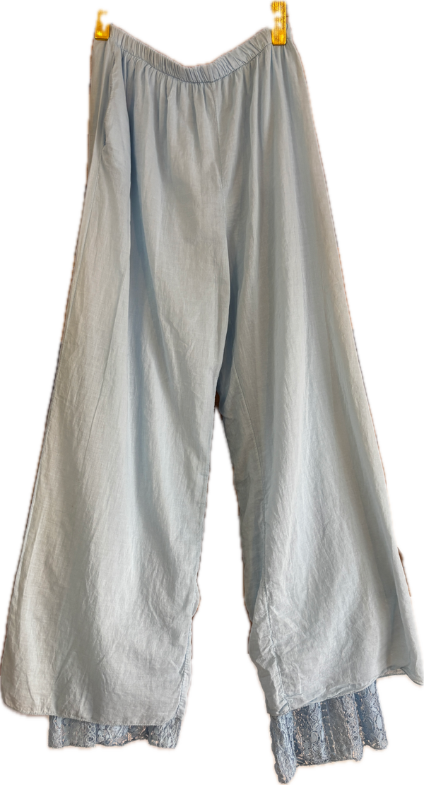 Pantalon de Lino Celeste