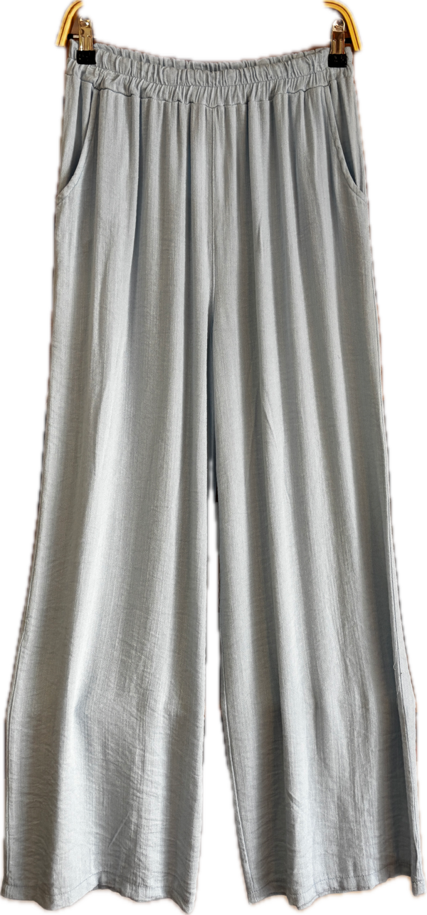 Pantalon Lino Azul