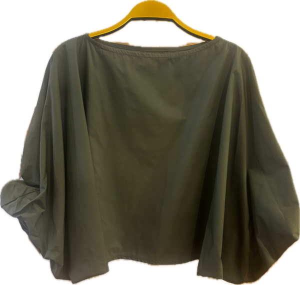 Camisa Manga Abullonada, verde