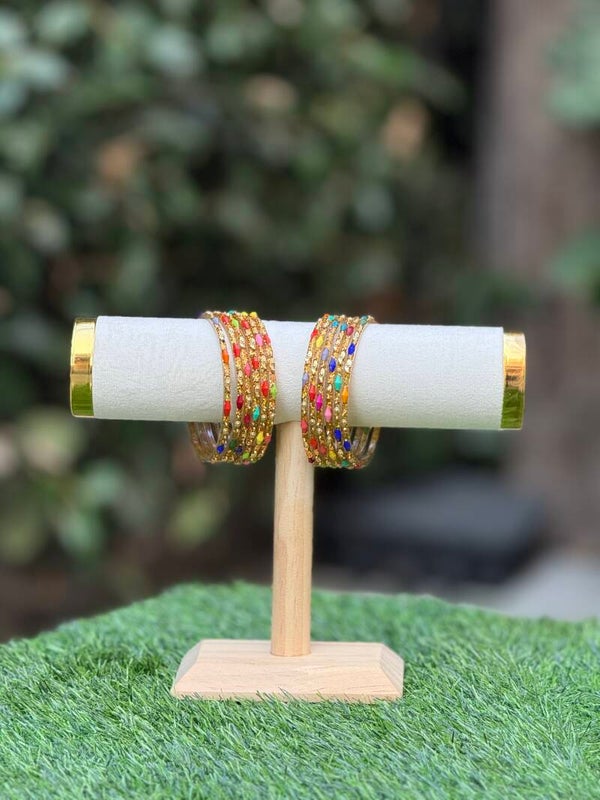 multicolor crystal bangles