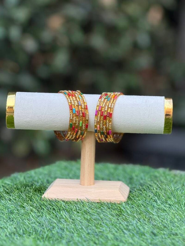 Multicolor crystal bangles