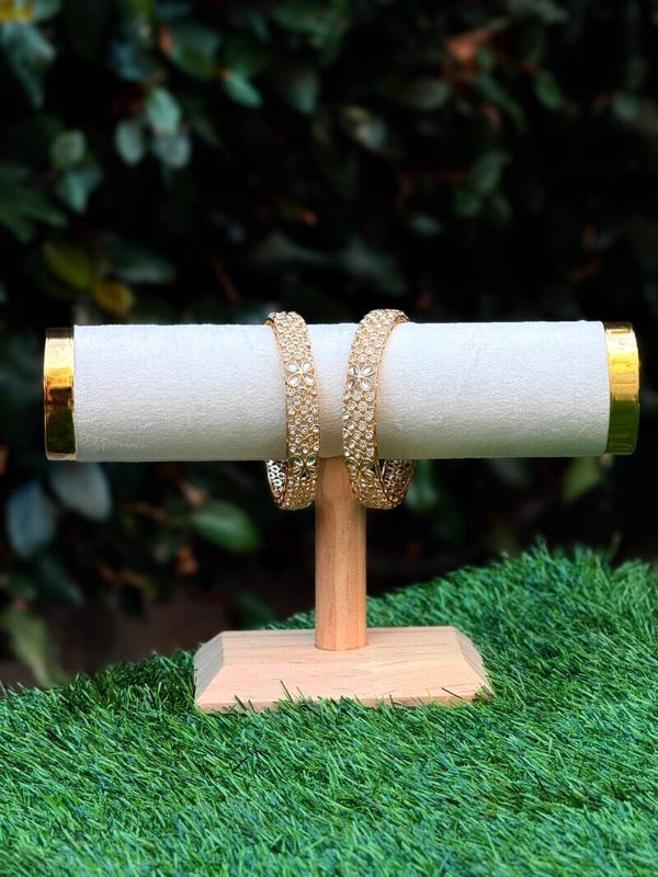 Kundan flower bangles