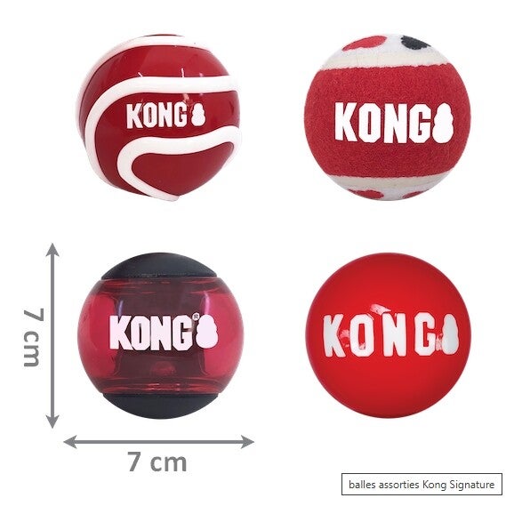 KONG Signature Balls paquet de 4