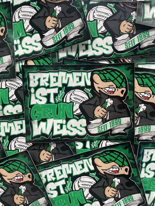 Bremen ist grün weiss XXL Aufkleber