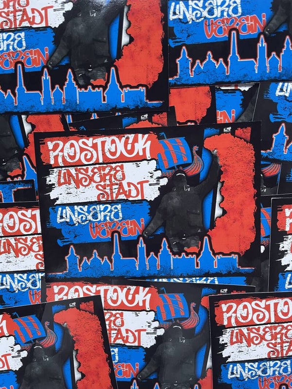 Rostock unsere stadt unsere verein XXL Aufkleber