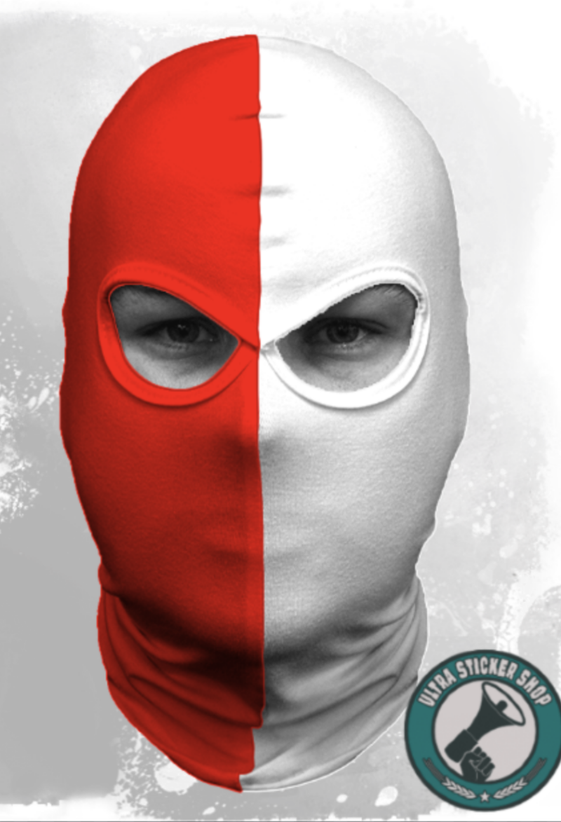 Sturmhaube Rot-Weiß