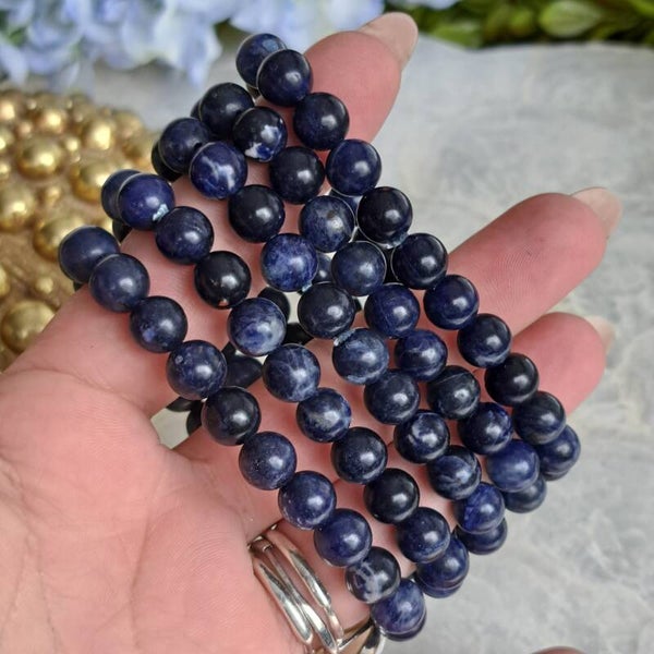Sodaliet Armband 8mm kraal