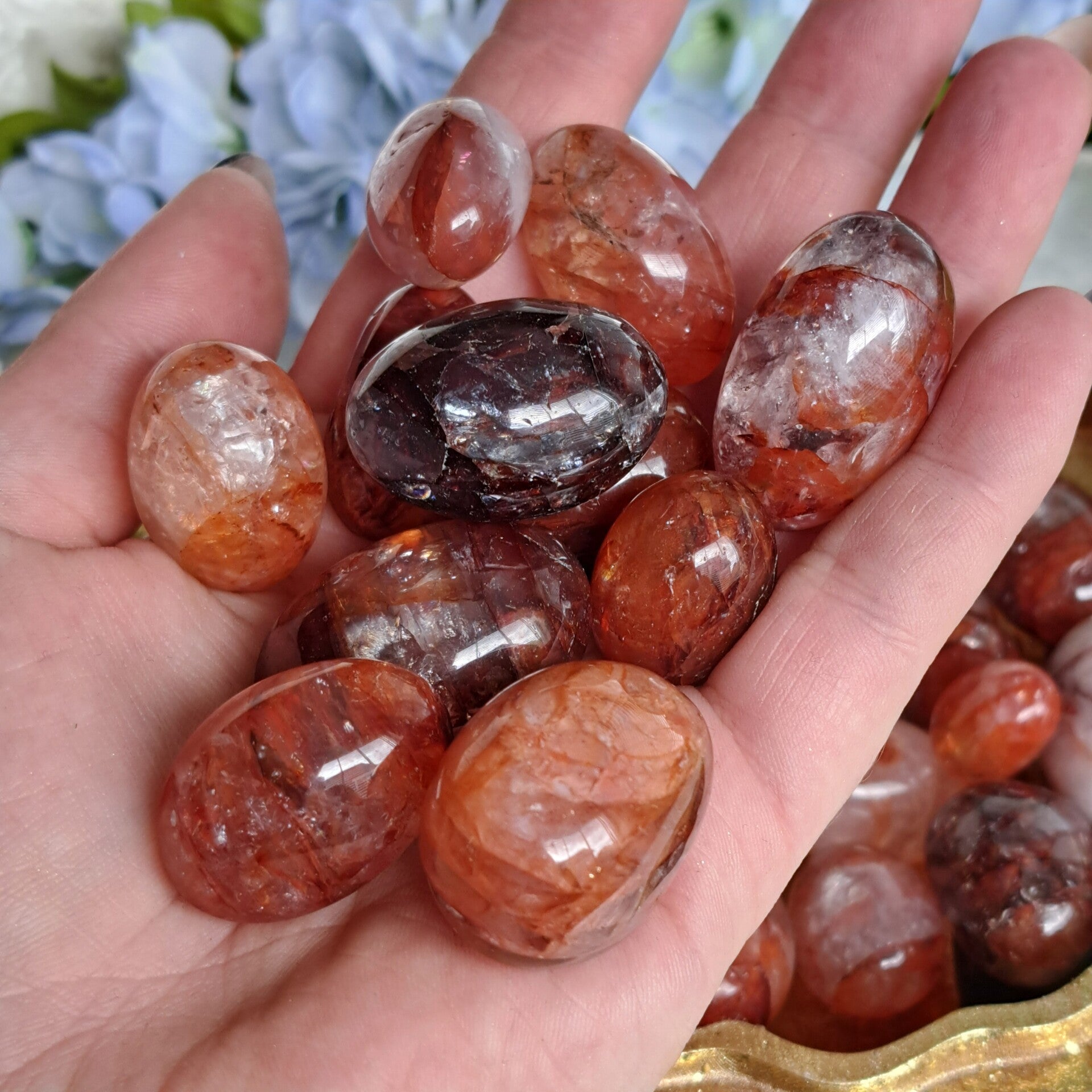 Hematiet Kwarts "Red Healer" Trommelstenen