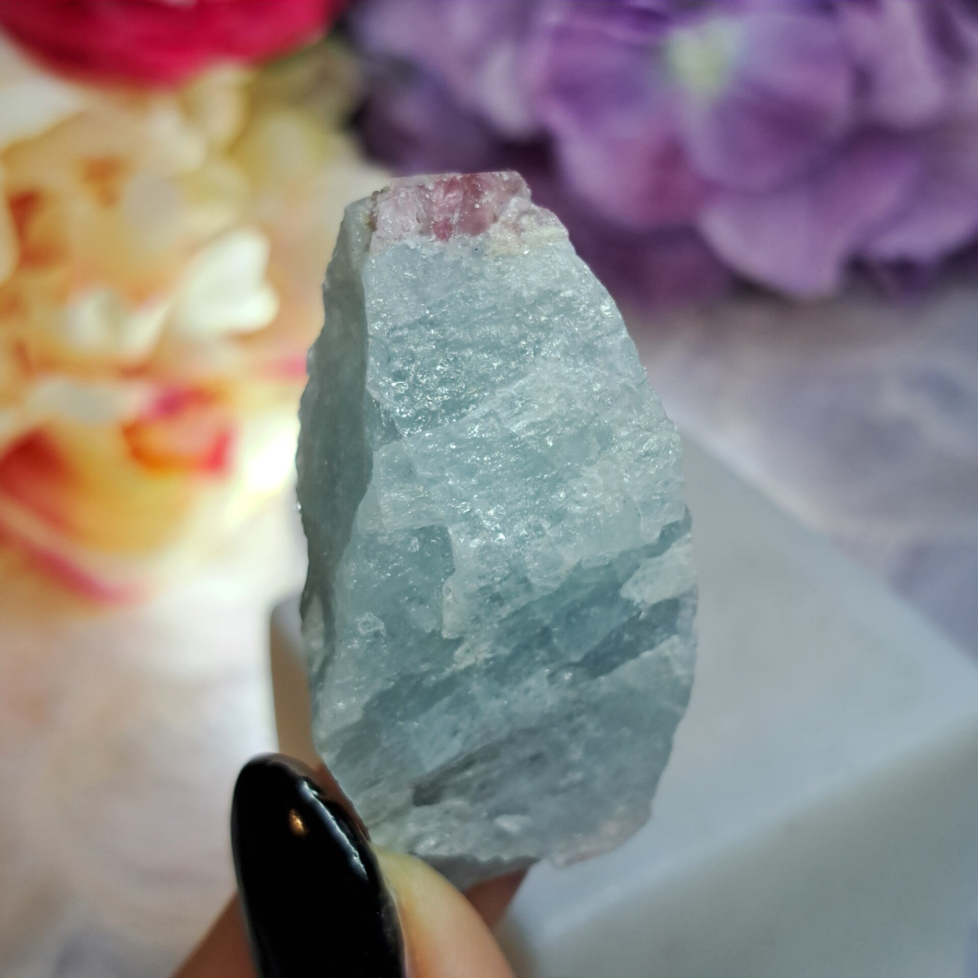 Aquamarijn met Roze Toermalijn (7)