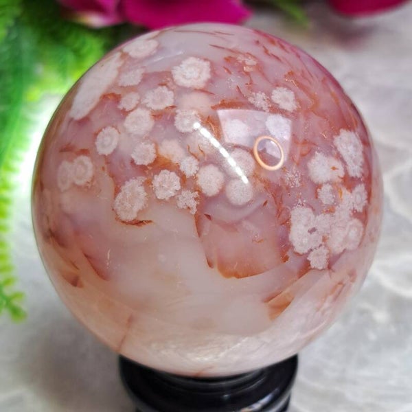 Carneool met Bloemagaat Bol