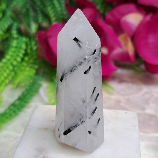 Toermalijn in Kwarts punt (2)