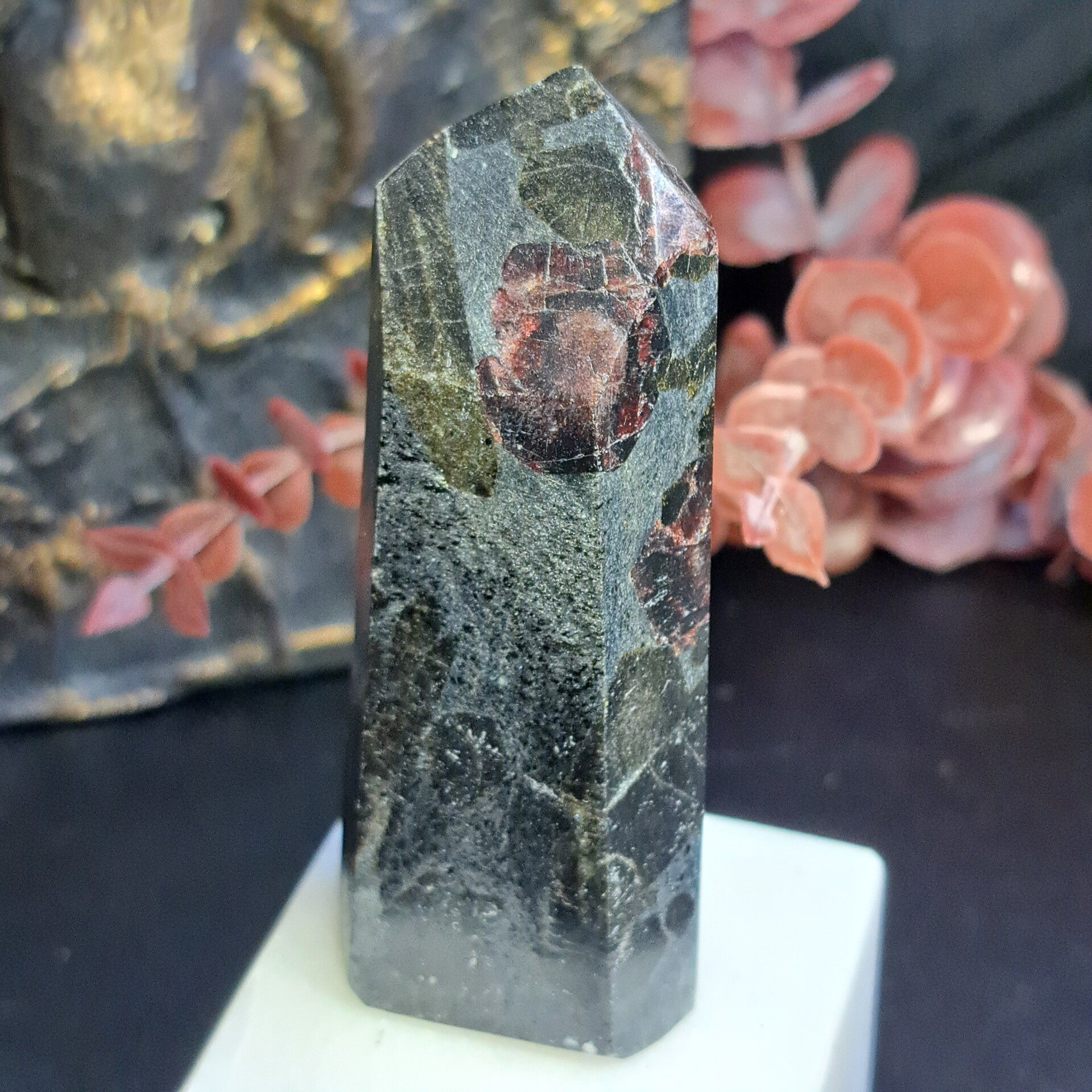 Granaat & Stauroliet in Schist punt (1)