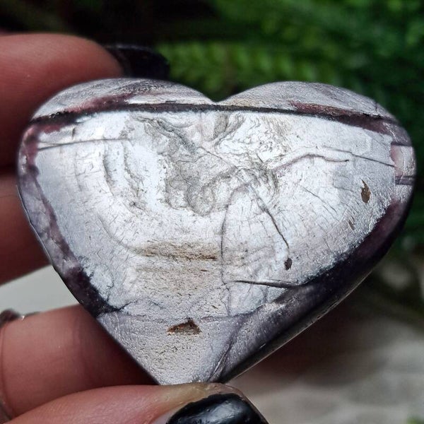 Lepidoliet / Paarse Gem Mica Hart (1)