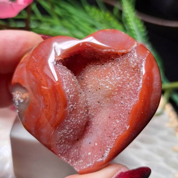 Drusy Carneool Hart (8)