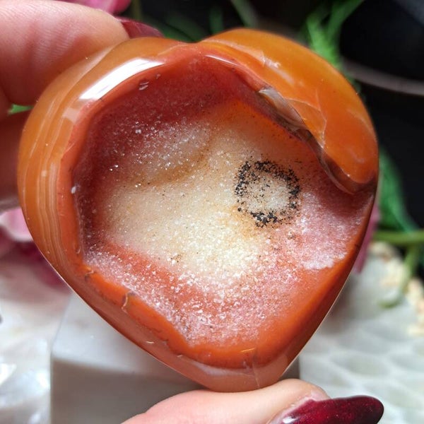 Drusy Carneool Hart (9)