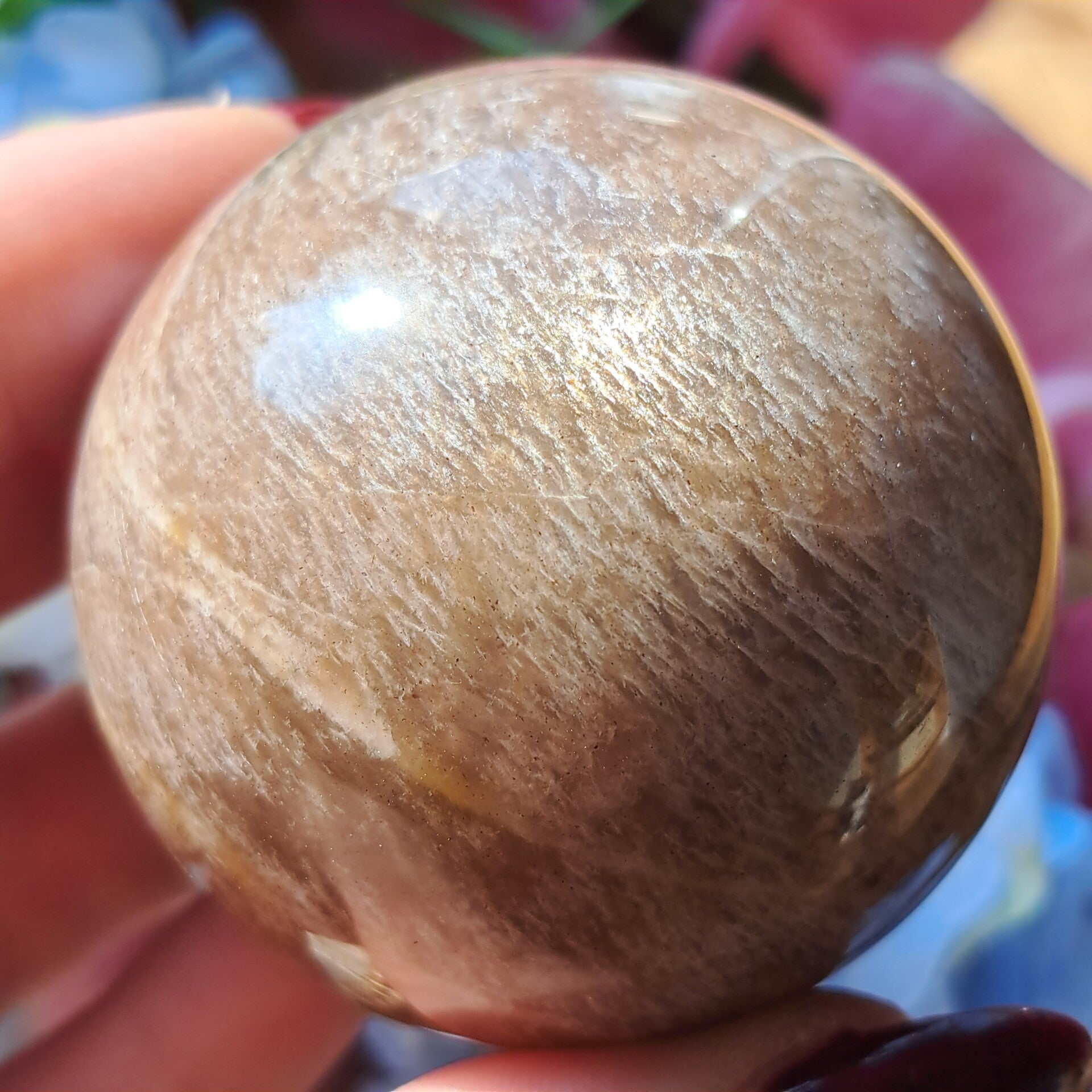 Perzik Zonne/Maansteen Bol (2)