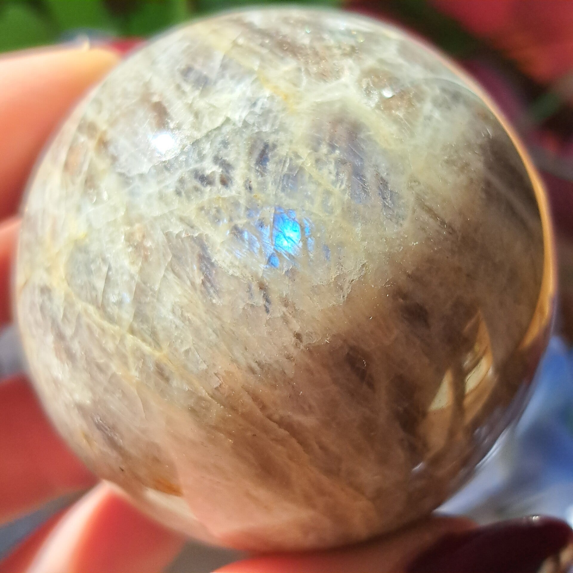 Maansteen Bol Blauwe Flash (1)