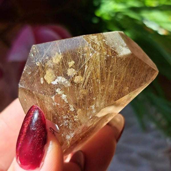 Goud Rutiel met Lodoliet Sculptuur (24)