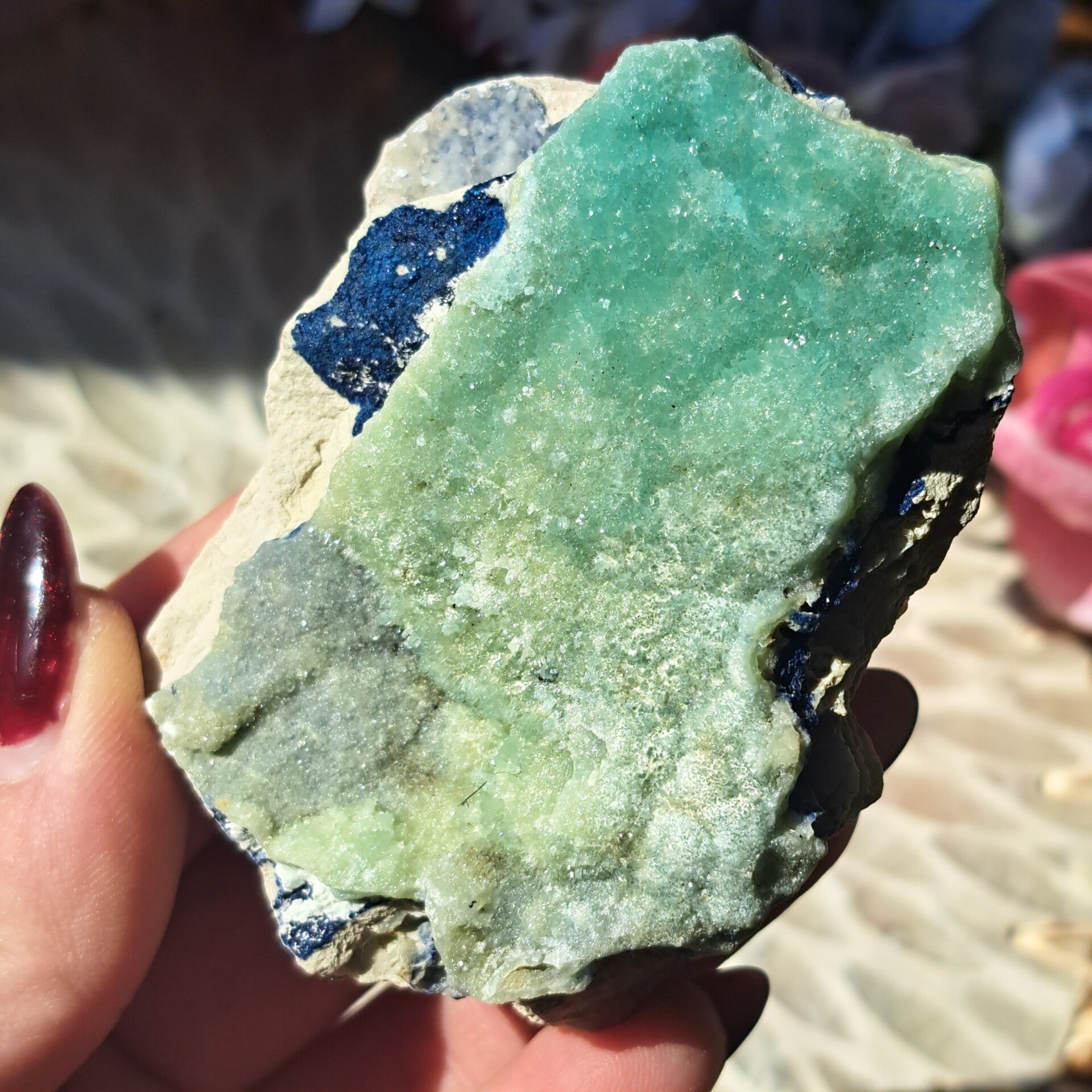 Blauwe Aragoniet Cluster (4)