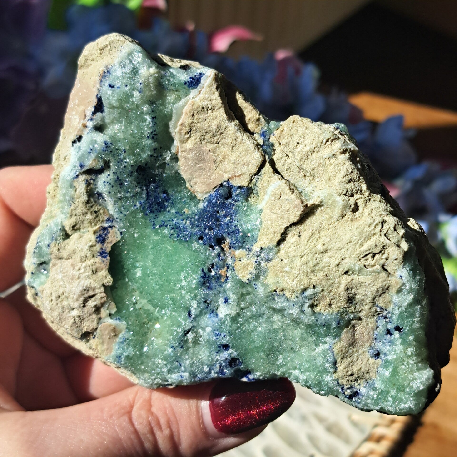 Blauwe Aragoniet Cluster (3)